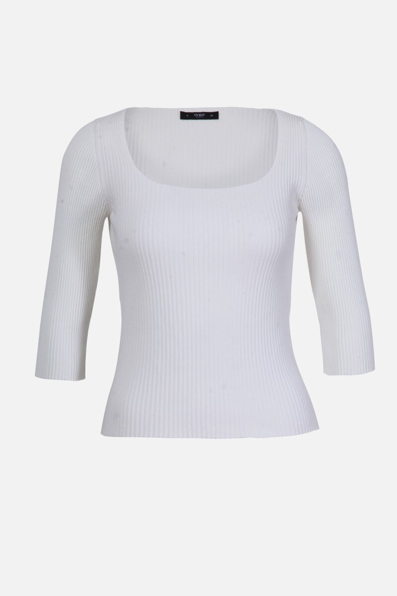 Solid Pullover, Boat Neck