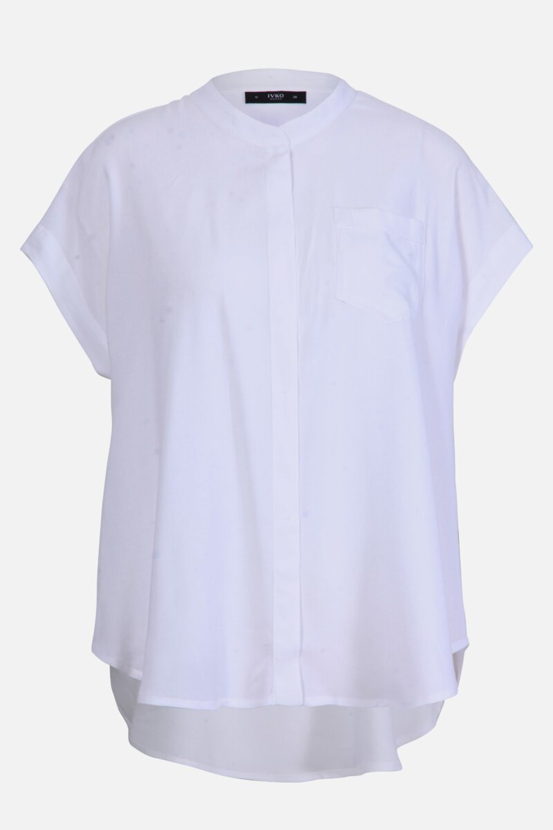 Solid Blouse, Short  Sleeves