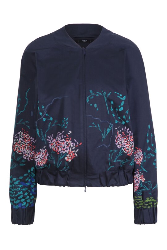 Floral embroidery bomber jacket hotsell