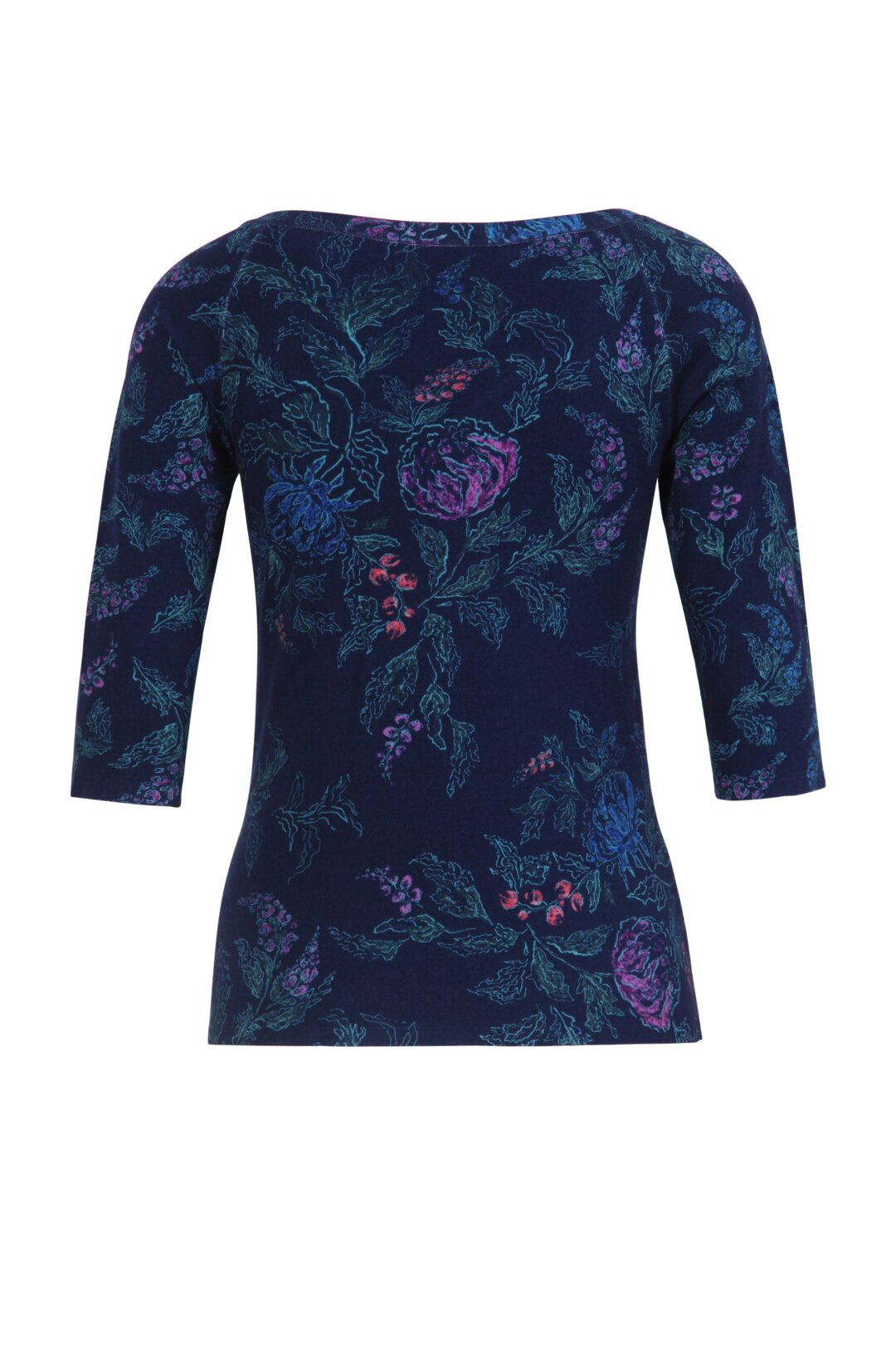 V Neck Pullover, Floral Motif