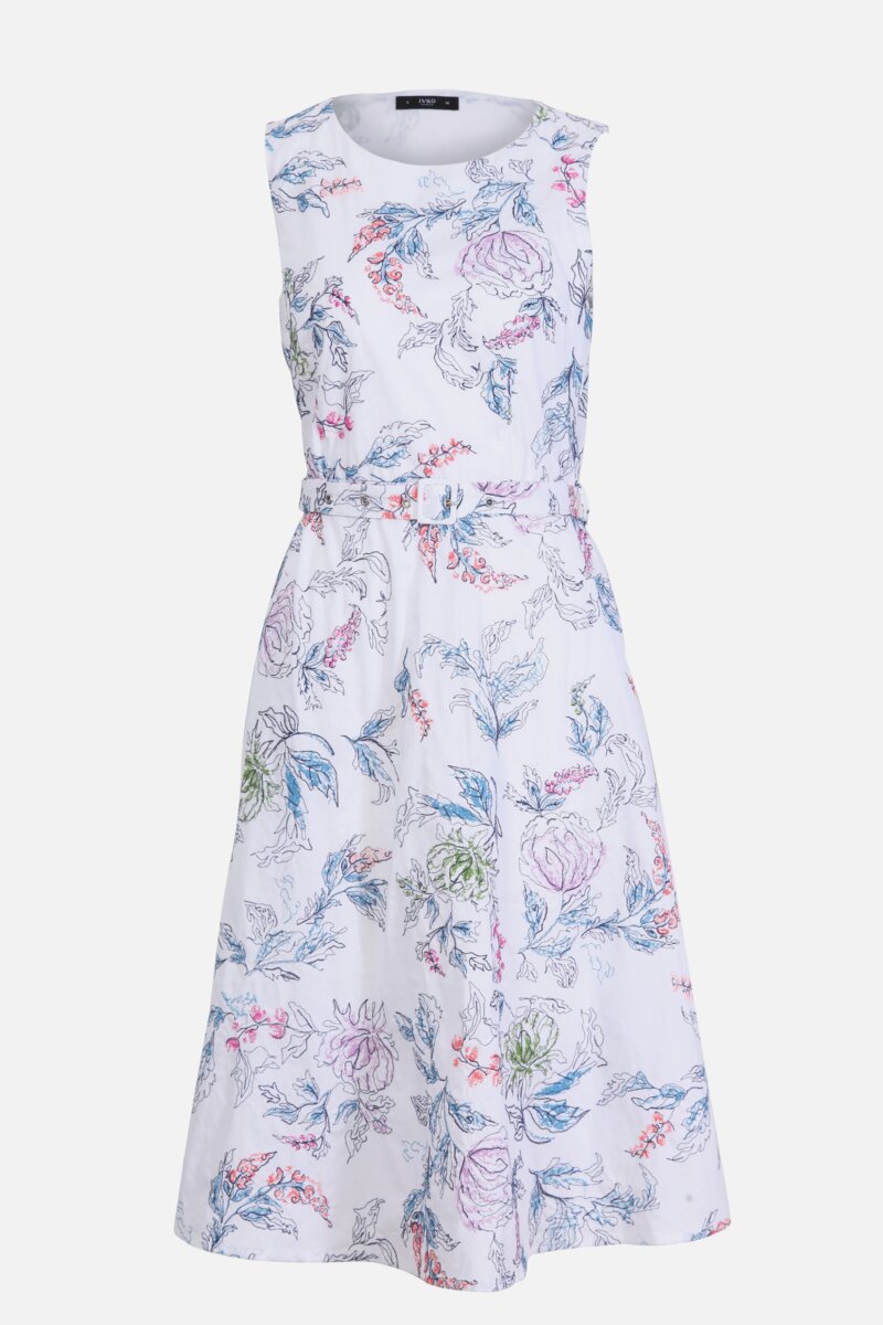 Embroidered Dress, Floral Motif