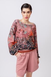 Printed Pullover, Floral Motif