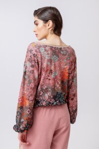 Printed Pullover, Floral Motif
