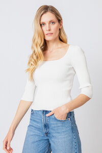 Solid Pullover, Boat Neck