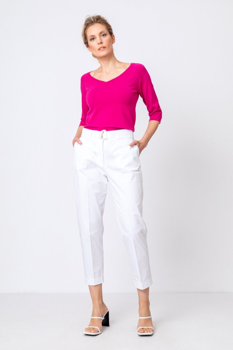 Solid Viscose Pants - Pants - Ivko Woman