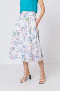 Embroidered Skirt, Floral Motif