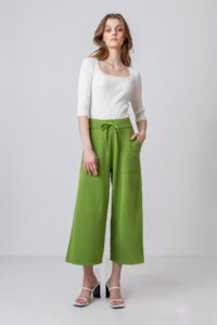 Solid  Knitted Pants