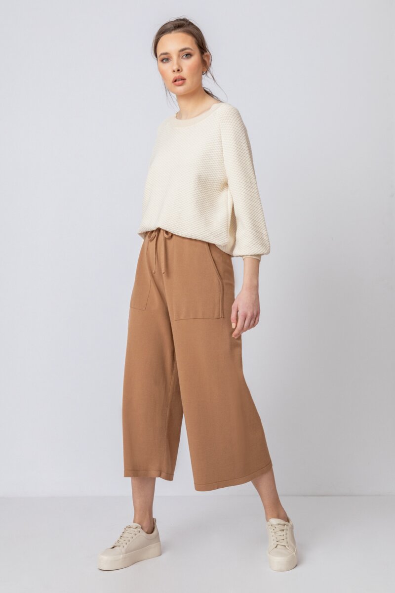 Solid  Knitted Pants