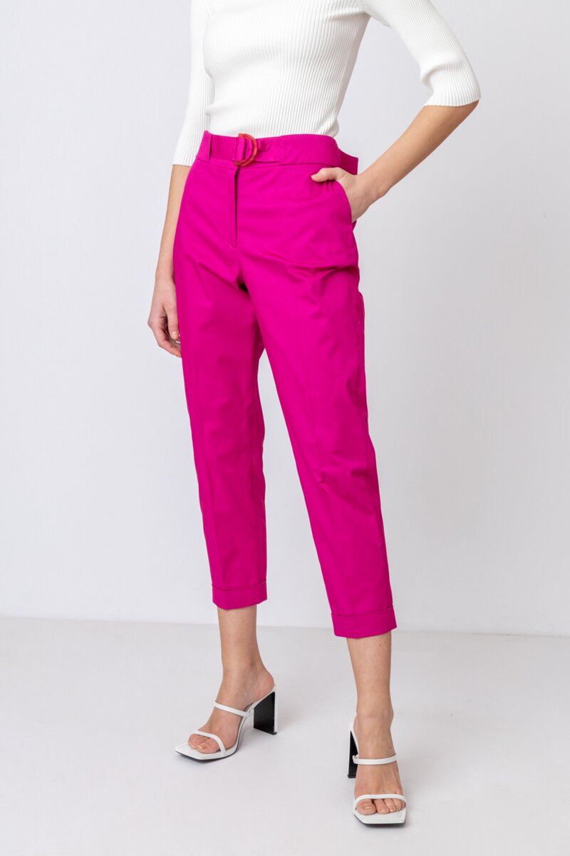 【ESC STUDIO】22SS★ pink culotte pants Stud Lacing Bustier in Pink Stretch Double Faced Wool