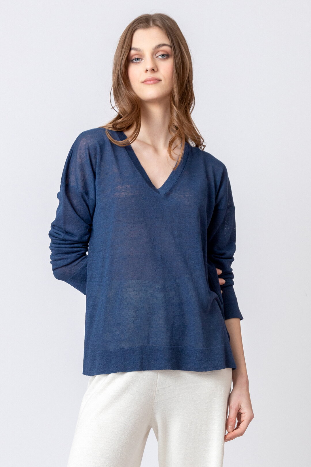 Solid Pullover, Long  Sleeves