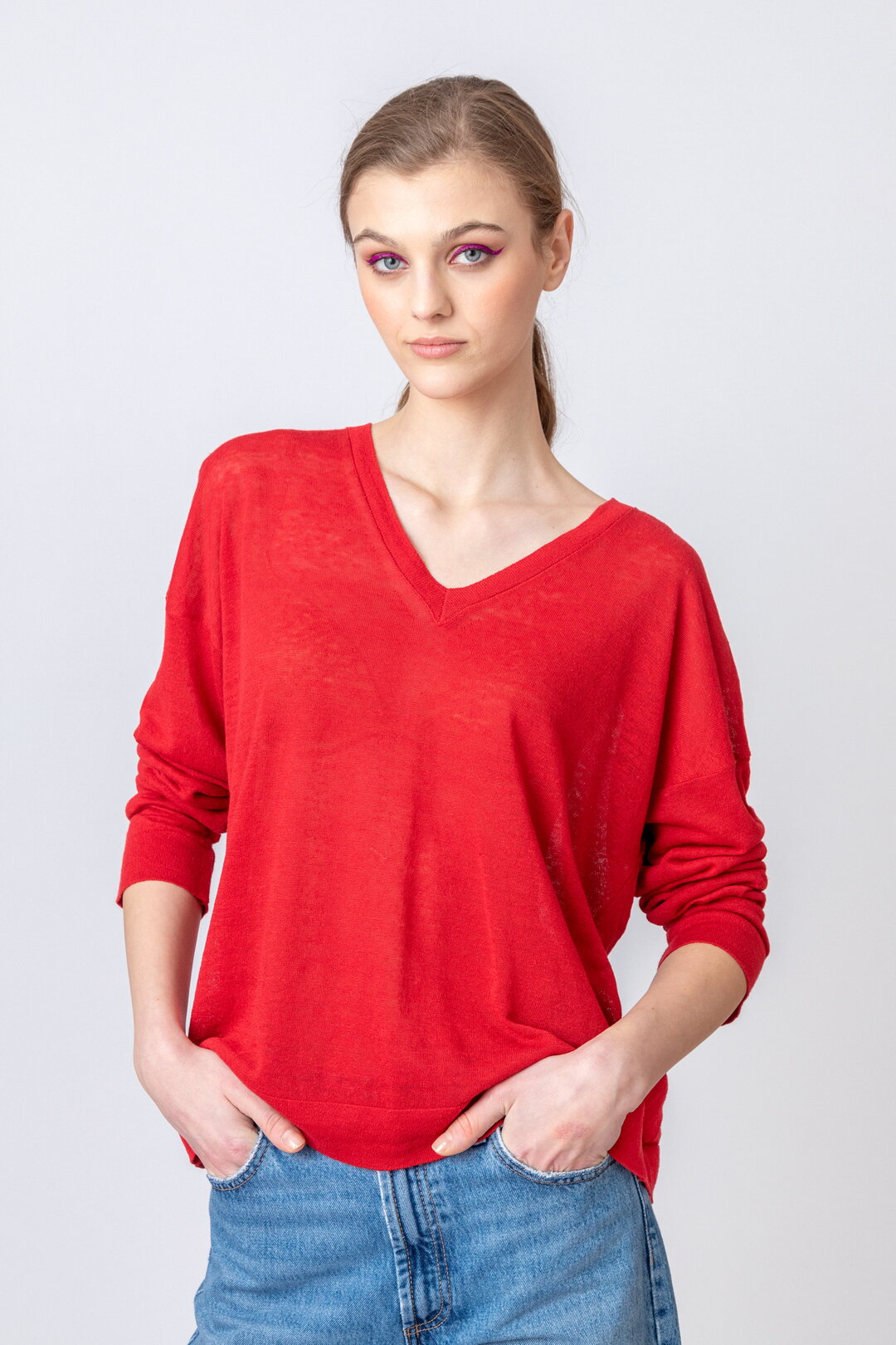 Solid Pullover, Long  Sleeves