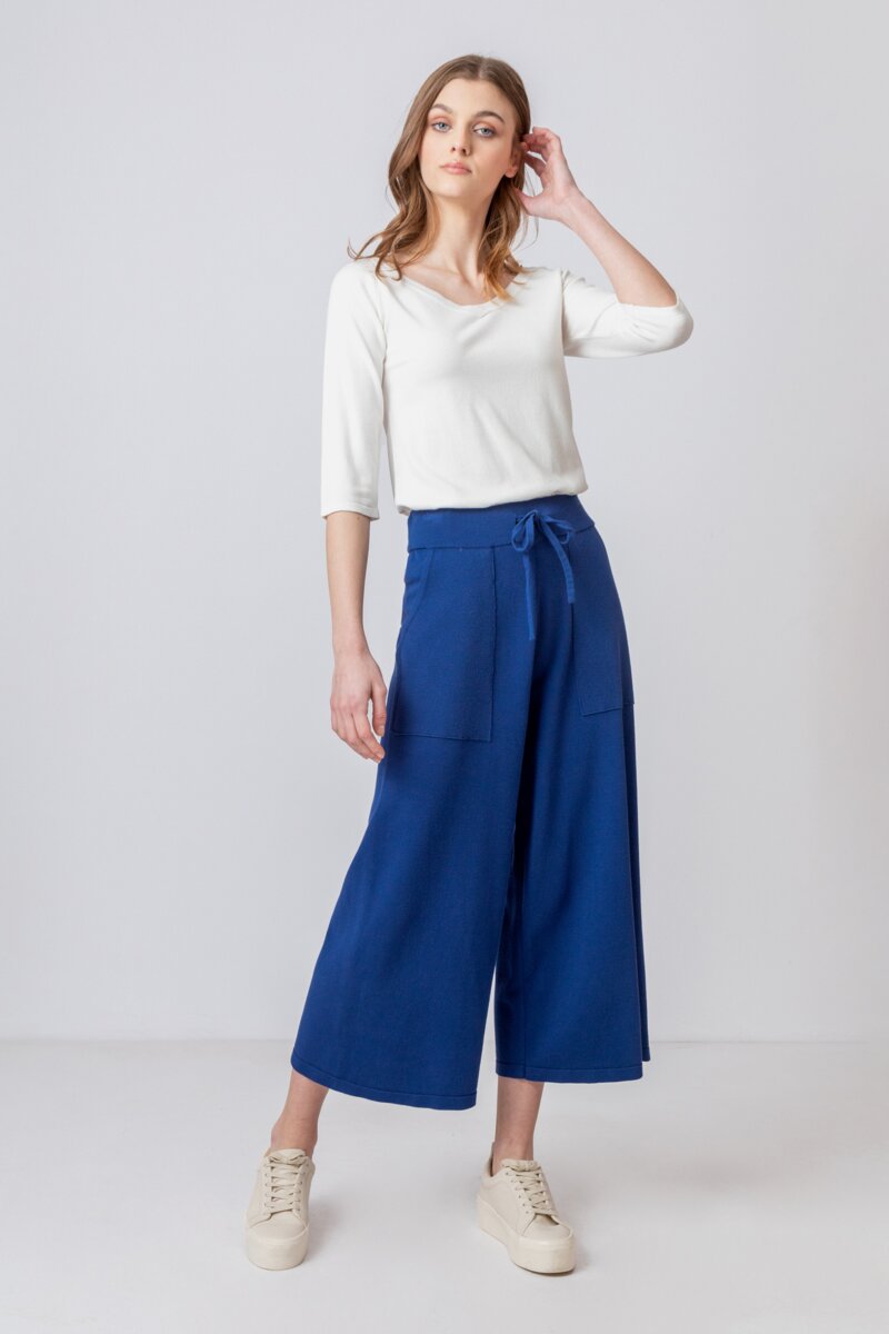 Solid  Knitted Pants