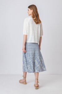 Skirt with Pleats, Sea Shell Pattern