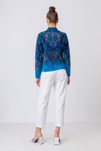 Embroidered Trim Abstract Jacquard Robe Jacket - Ready-to-Wear 1AC3HZ