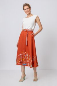Embroidered Skirt, Nomad Motif