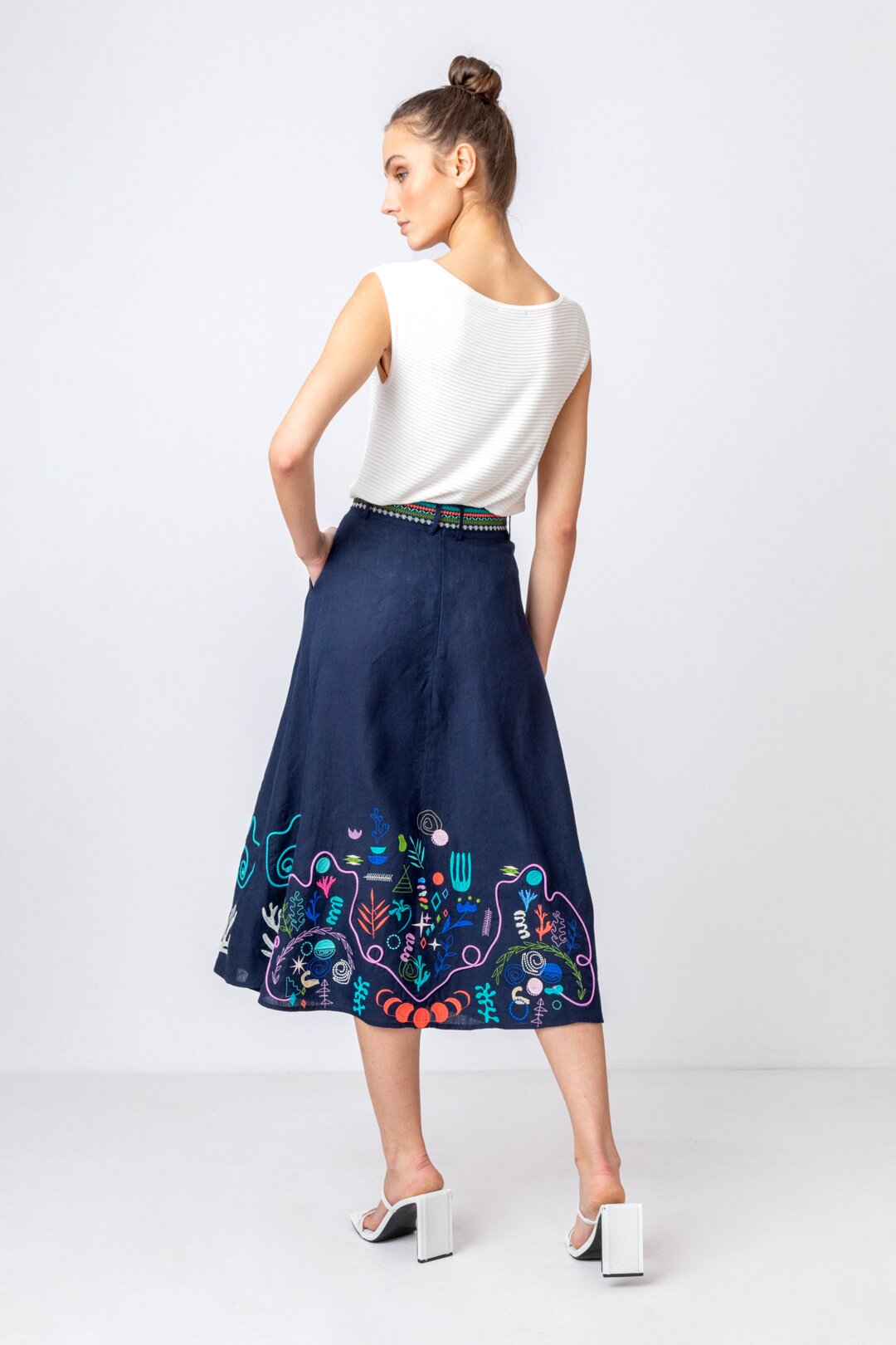 Embroidered Skirt, Nomad Motif