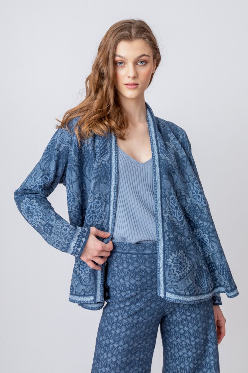 Cardigan, Floral Pattern