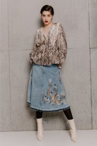 Blouse, Pheasant Motif