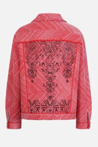 Structure Pattern Jacket with Embroidery