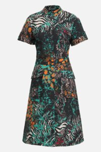 Bedrucktes Safari-Kleid