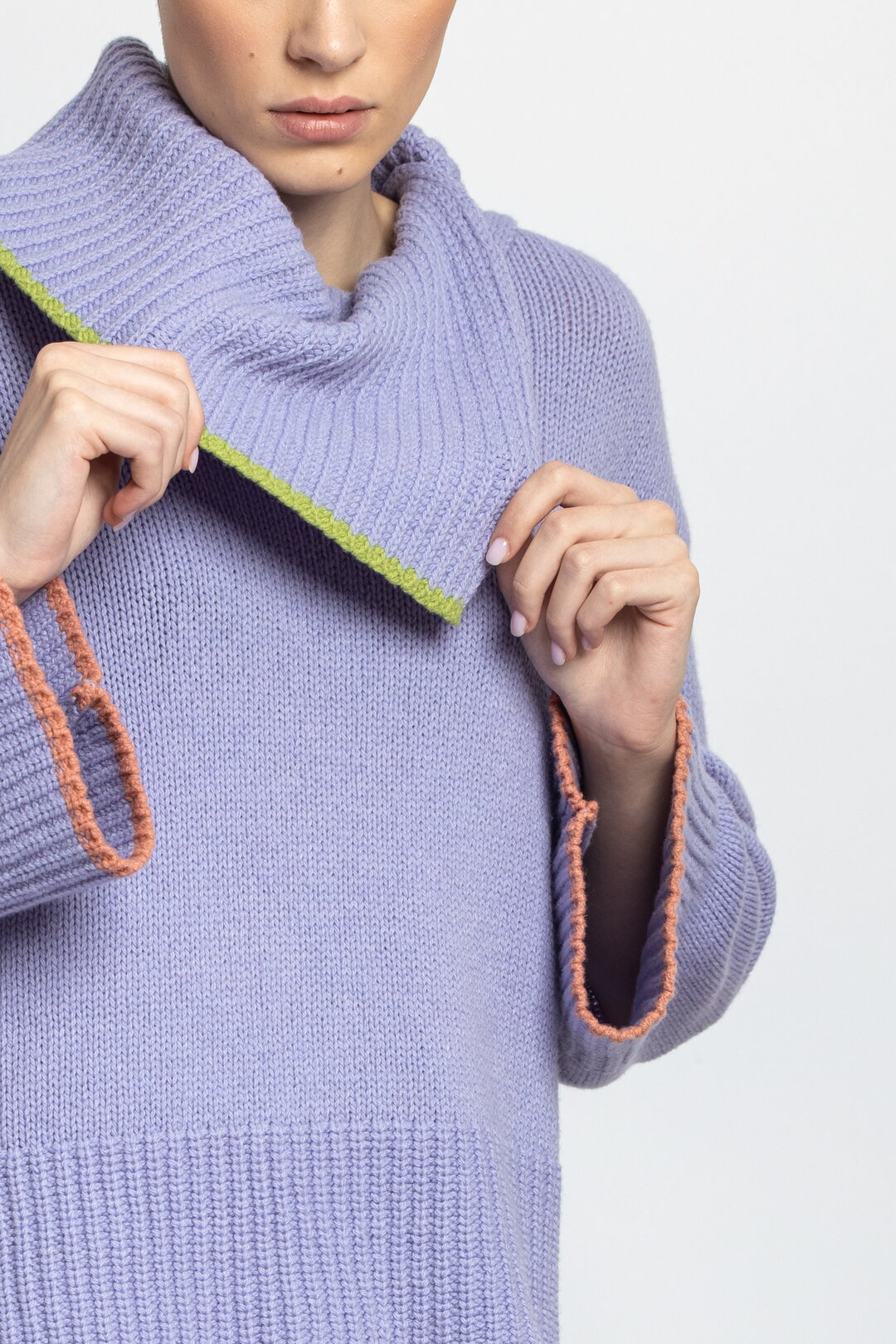 Solid Roll-Neck Pullover