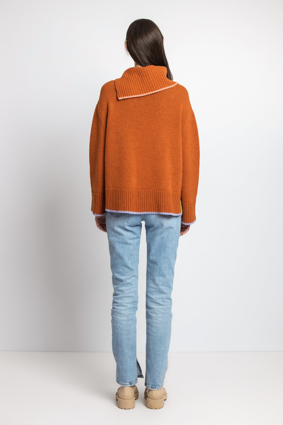Solid Roll-Neck Pullover