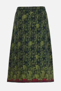 Wickelrock mit floralem Grasset-Muster