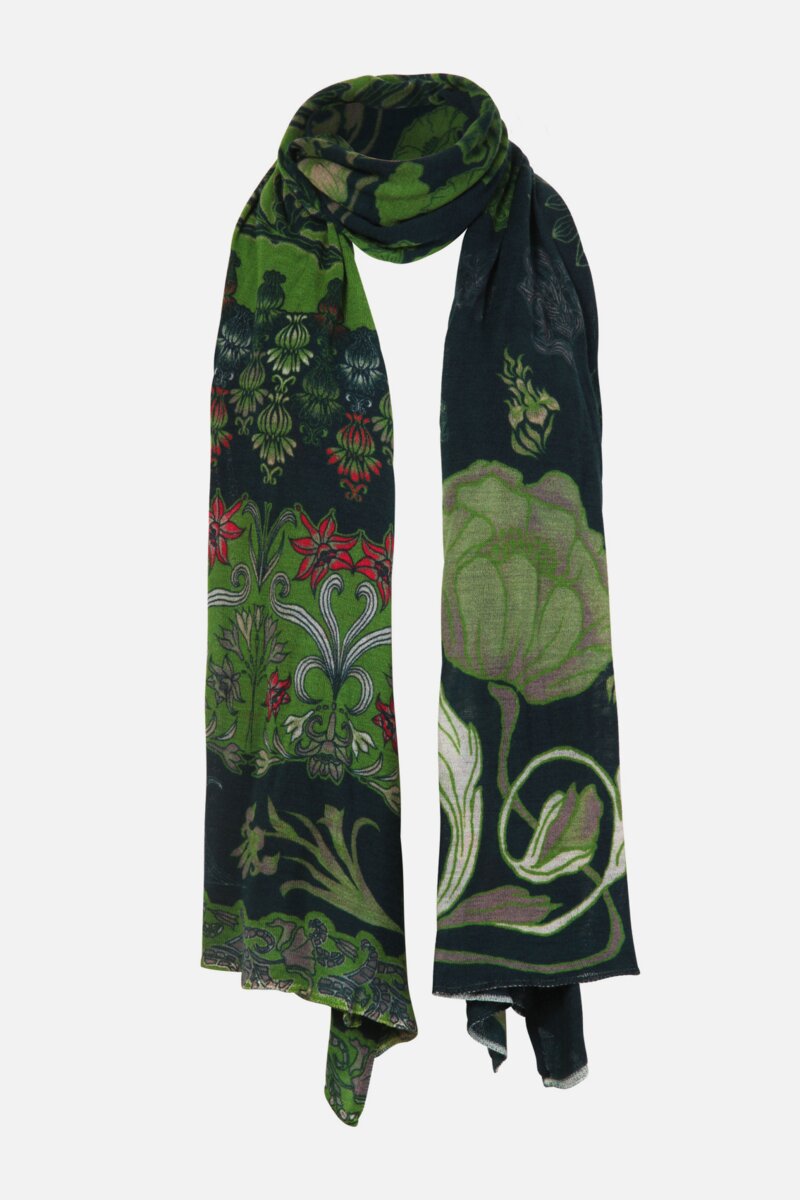 Printed Scarf, Grasset Floral Pattern