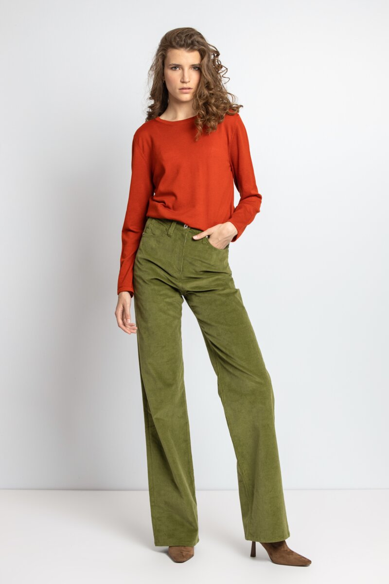 Montecarduo Corduroy Trousers for Women - Wine Red Corduroy Pants for Women  Autumn High Waist Slim Fit Women's Flared Trousers Office Pants with  Pockets Streetwear,As Shown,S : : Fashion