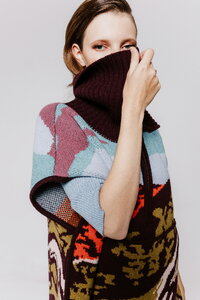 Poncho, Landscape Pattern