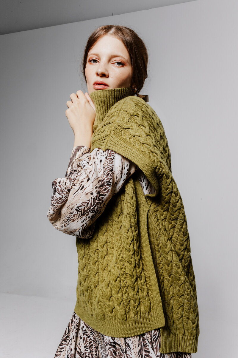 Sleeveless Pullover, Structure Pattern