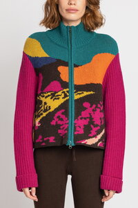 Jacquard Jacket, Landscape Pattern