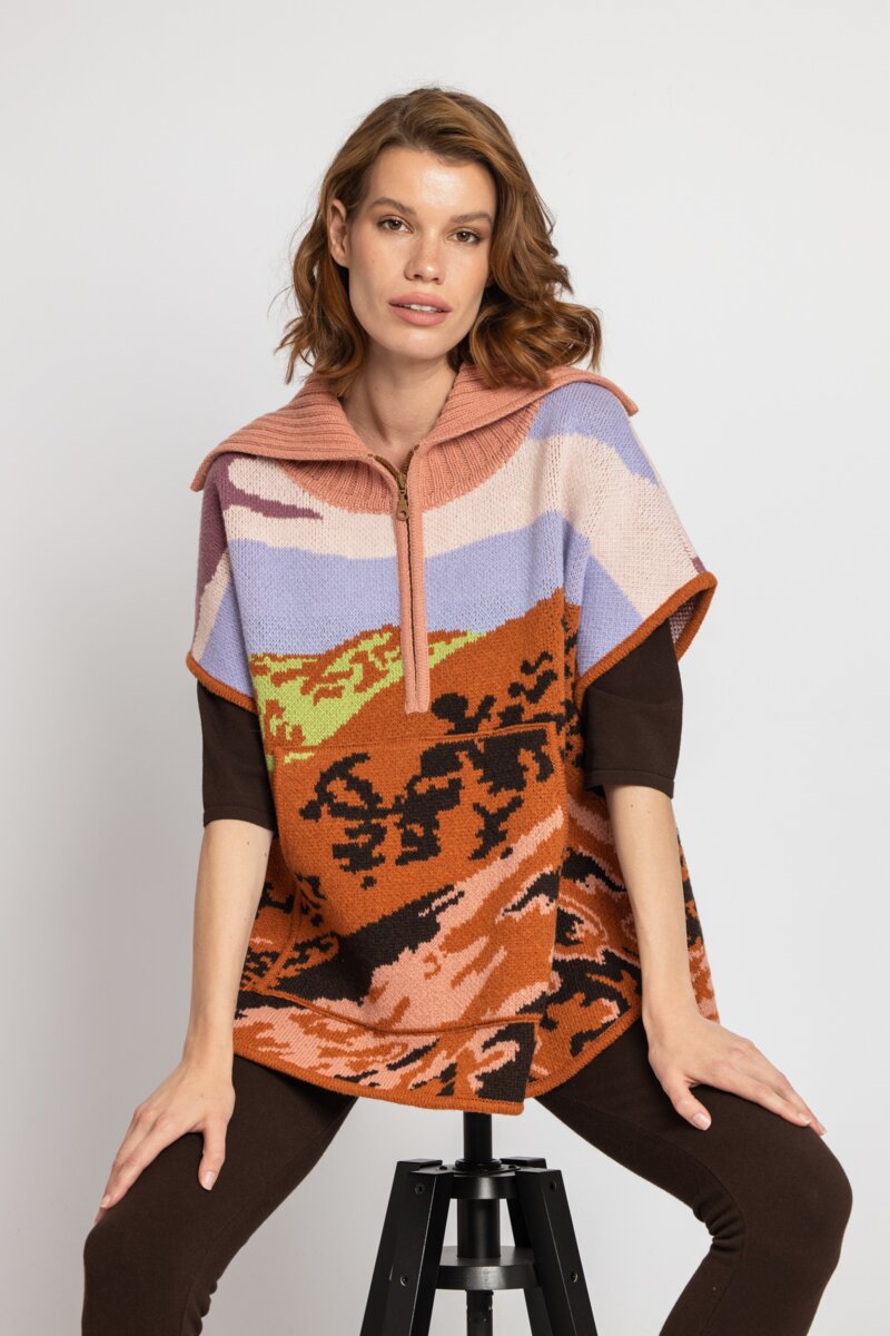 Poncho, Landscape Pattern