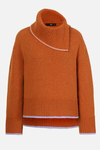 Solid Roll-Neck Pullover
