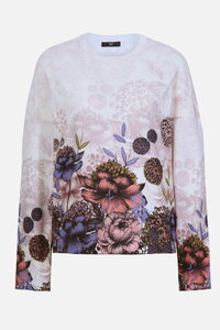 Jacquard Pullover, Floral Pattern