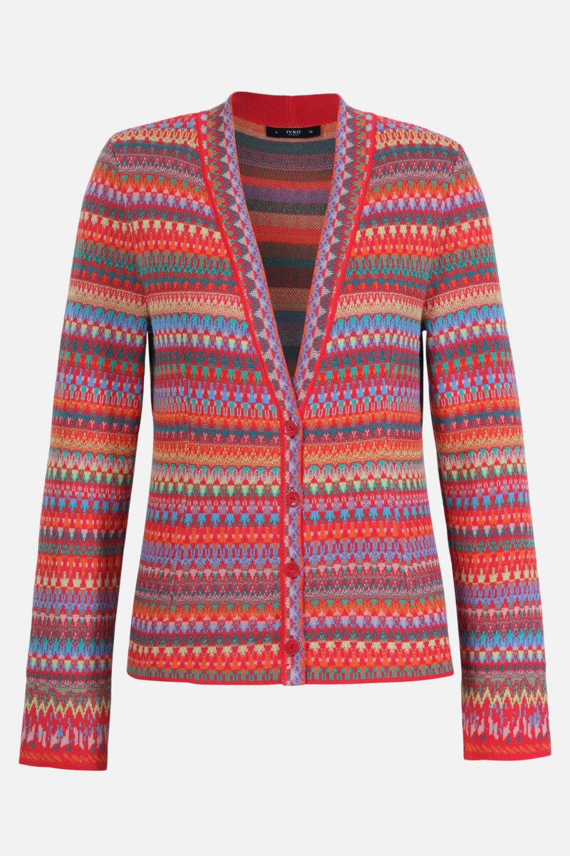 Jacquard Jacket, Stripe Pattern