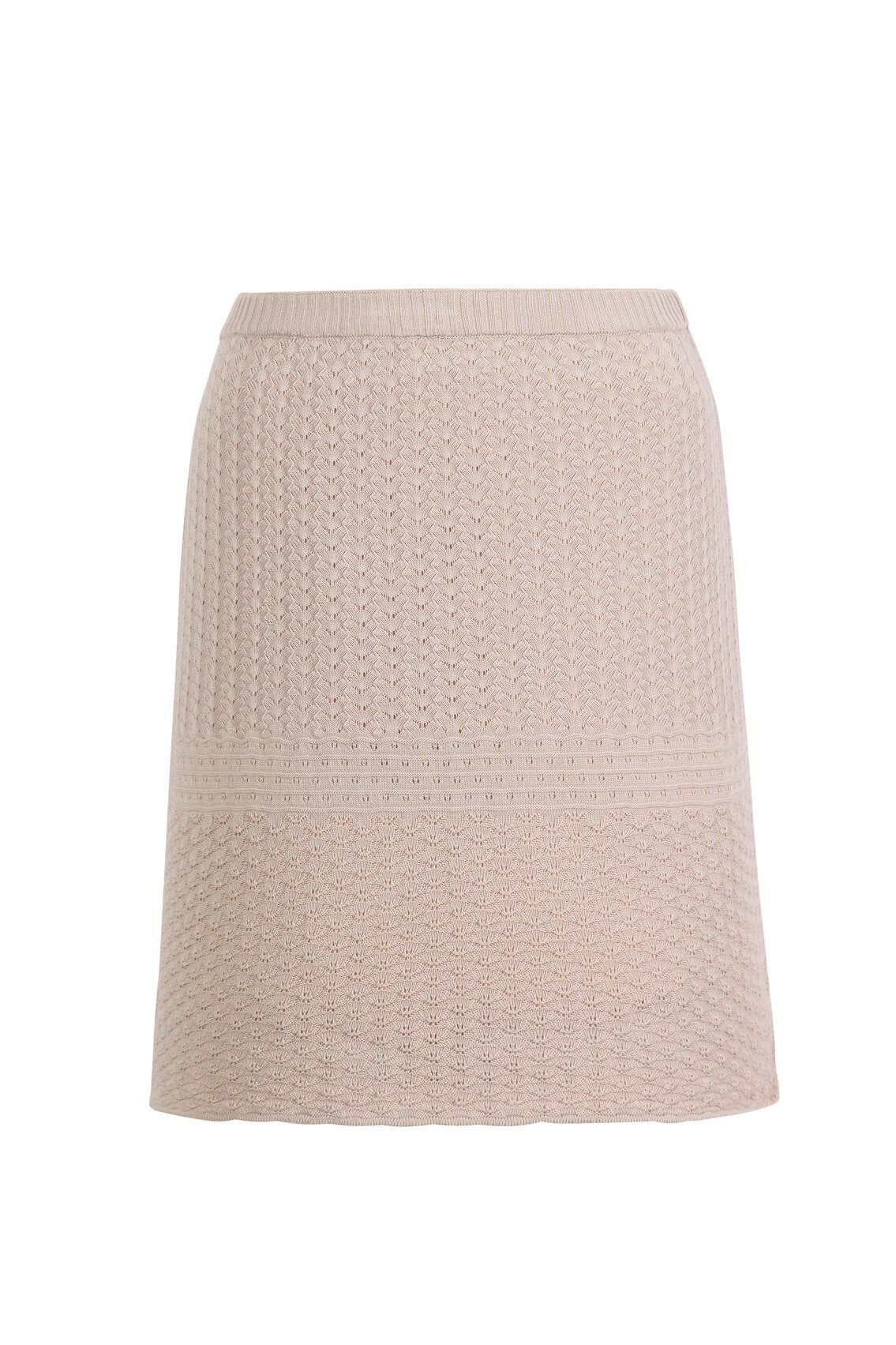Solid Mini Skirt, Structure Pattern - Skirts - Ivko Woman