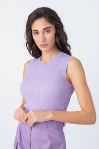 Solid Pullover, Rib Pattern