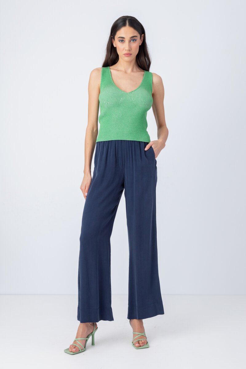 Solid Viscose Pants