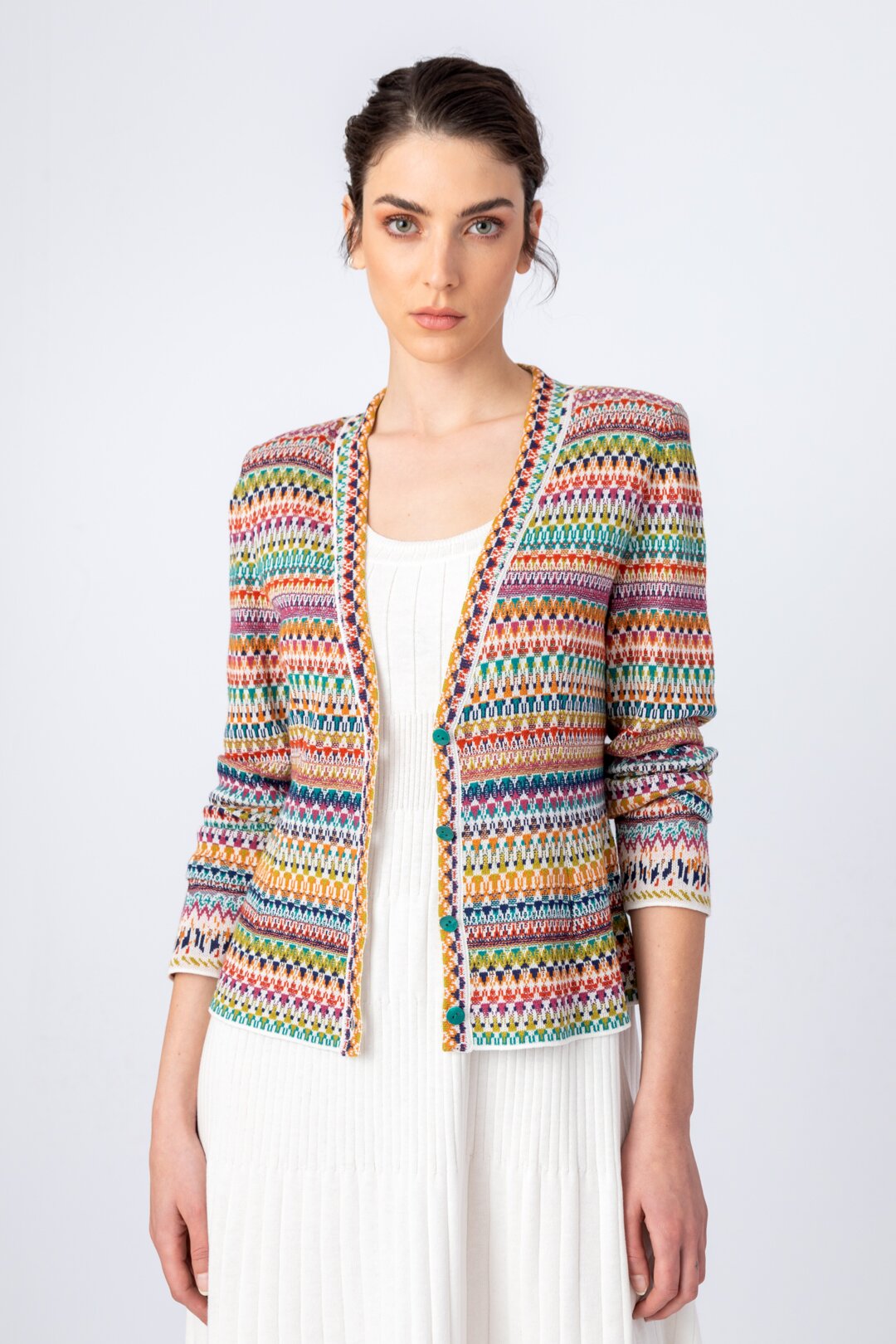 Jacquard Jacket, Stripe Pattern