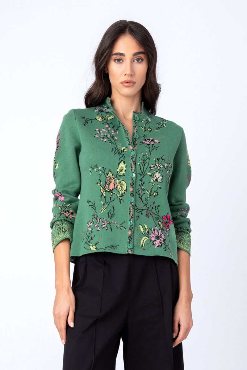 Zara Long Green Coat Outfit – JacquardFlower