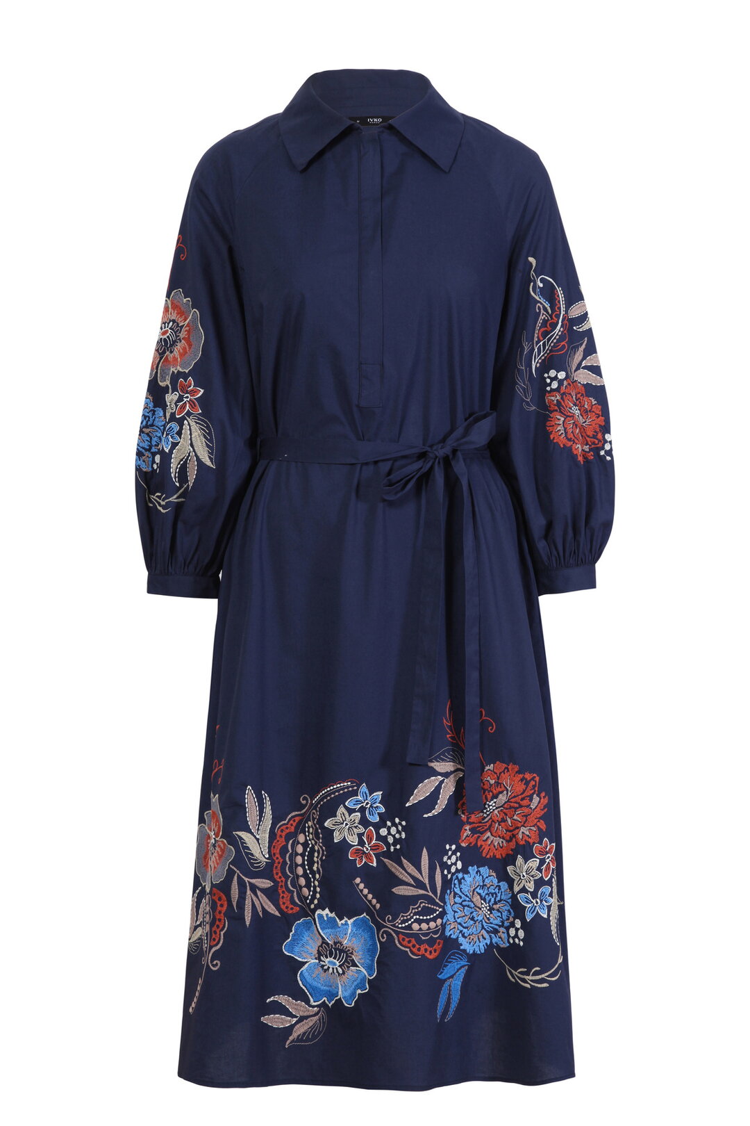 Poplin Dress with Embroidery