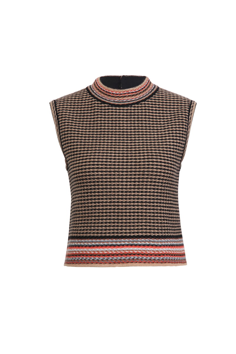 Sleeveless Pullover, Structure Pattern