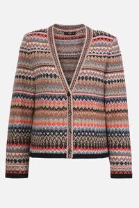 Jacquard Jacket, Geometric Pattern