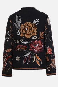 Jacquard-Jacke, Ornamentale Blume