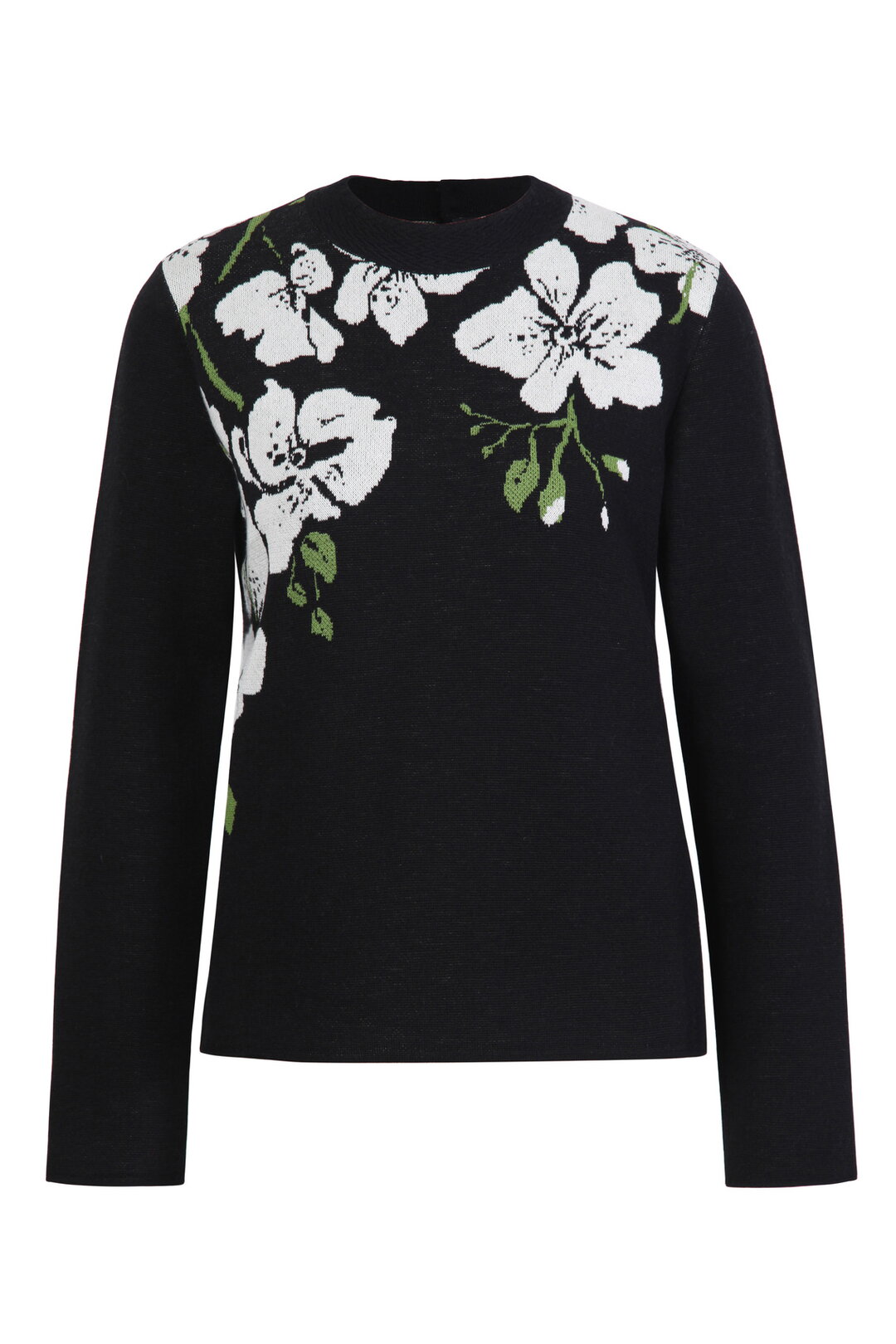 Jacquard Pullover, Orchid Motive