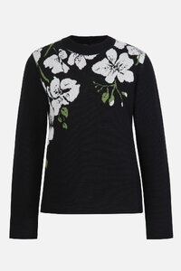Jacquard Pullover, Orchid Motive