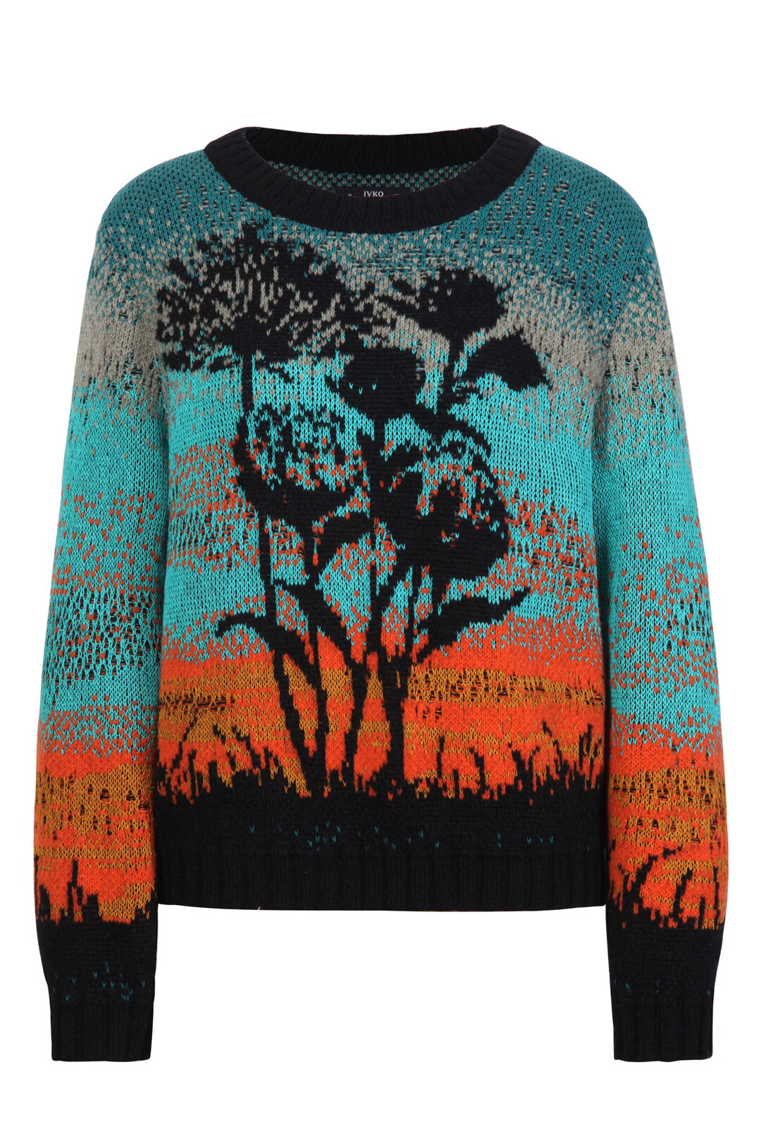 Jacquard Pullover, Sunset Sunrise Motive