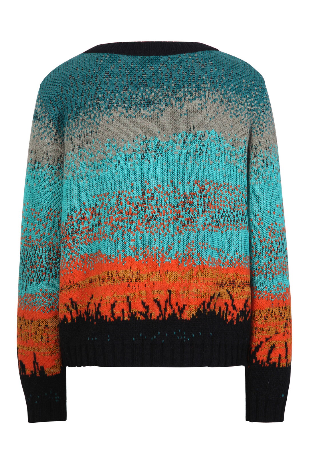 Jacquard-Pullover, Sunset Sunrise Motiv