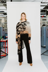 Jacquard Pullover, Sunset Sunrise Motive